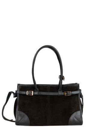 Persaman New York Leather & Suede Tote Bag in Black at Nordstrom Rack