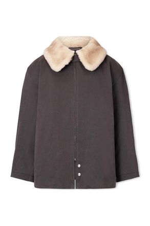 Enfants Riches Deprimes Viktor Shearling-Trimmed Padded Cotton-Twill Jacket