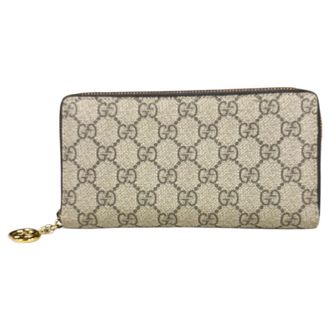 Gucci Beige Brown Canvas Coin Purse/Coin Case (Pre-Owned)