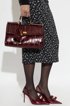 Dolce & Gabbana My Sicily Medium Bag, Womens, Burgundy