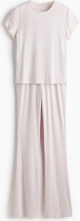 H&M Pyjama aus geripptem Modal - Pink