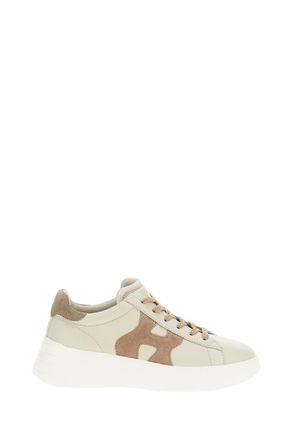 Hogan White Nappa Leather Rebel Sneakers