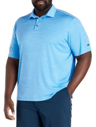 Reebok Big & Tall Performance Heather Polo Shirt in Digital Blue at Nordstrom, Size Xx-Large
