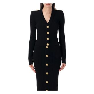 Balmain Long-sleeved Cable-knit Cardigan