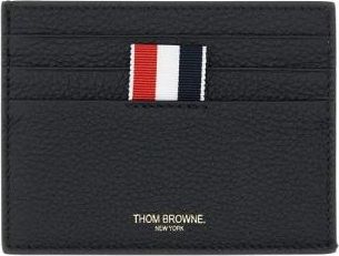 Thom Browne Kaarthouder - Heren - Portefeuilles - Zwart - ONE Size - Leer - Accessoires