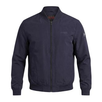 Guess Bomber Jackets, male, Blue, XL, Stretch Packable Bomber Jacket
