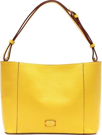 Frances Valentine June Tumbled Leather Hobo Bag in Canary at Nordstrom
