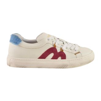 Momoni Schoenen, Dames, Wit, 36 EU, Leer, Leren schoenen met rubberen zool