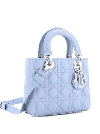Dior Lady Dior NM Bag Cannage Quilt Grained Calfskin Medium satchel - Blauw