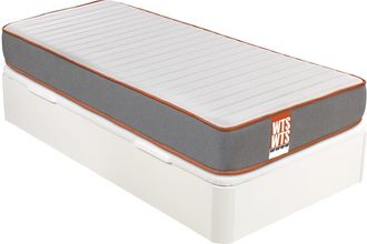 What The Sleep Colch&oacute;n 90x190cm y canap&eacute; juvenil WTS Funk Blanco Montaje incl