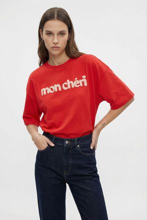 Saint Tropez Sweatshirt SAINT TROPEZ PannaSZ SS Sweatshirt, Damen, Gr. XXL, fiery rot, Sweatware, Obermaterial: 100% Baumwolle, unifarben mit Farbeinsatz, normal, 