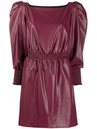 Philosophy di Lorenzo Serafini puffed-sleeve midi dress - women - Polyester/Polyester/Viscose/Other fibres - 42 - Purple