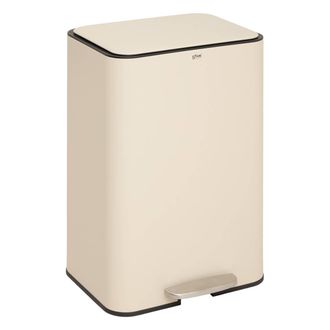 5five Simply Smart Cubo De Basura Rectangular Con Pedal Delta De 50 Litros, Color Arcilla - 5five
