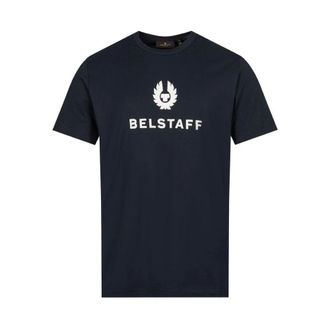 Belstaff Tops, Heren, Blauw, M, Katoen, T-shirts