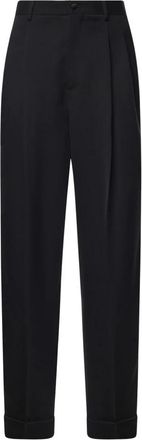 Dolce & Gabbana Pantalones de sarga de lana - Trousers - Hombre - Negro - 2XL