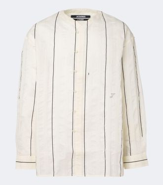 Jacquemus Venice striped cotton and silk shirt