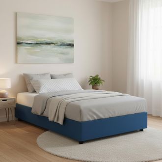 Talamo Italia Dmora - Cama Matrimonial Ddurant, Cama Contenedor Con Revestimiento De Tela, 100% Made In Italy, Apertura Frontal, Con Colch&oacute;n Cm 140x200 Incluido, Az