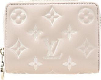 Louis Vuitton Gray Pink Leather Wallet (Bi-Fold) (Pre-Owned)
