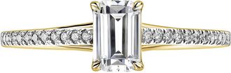 Created Brilliance Sophia Yellow Gold Lab Grown Diamond Ring