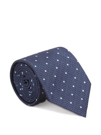 Brioni polka-dot tie - Blu