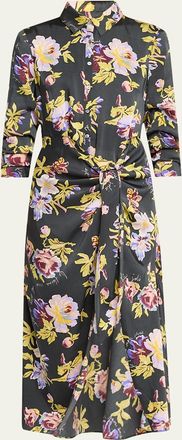 Cinq &agrave; Sept Brigitte Floral Jacey Tie-Waist Midi Shirtdress