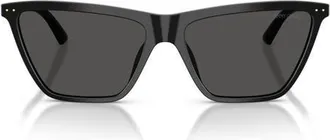 Jimmy Choo London 56mm Cat Eye Sunglasses in Black/dark Grey at Nordstrom