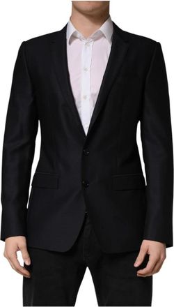 Dolce & Gabbana Martini Blazer - Heren - Business blazers - Zwart - M - Wol - Kostuums