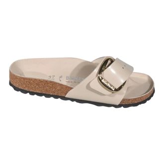 Birkenstock Sliders, female, Beige, Size: 12 US Madrid Big Buckle
