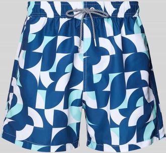 Boardies Badehose im Allover-Look Modell Baus in Dunkelblau, Gr&ouml;&szlig;e XXL