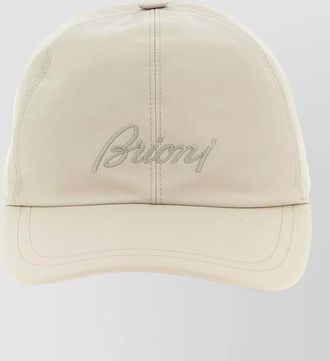 Brioni signature logo baseball cap curved brim