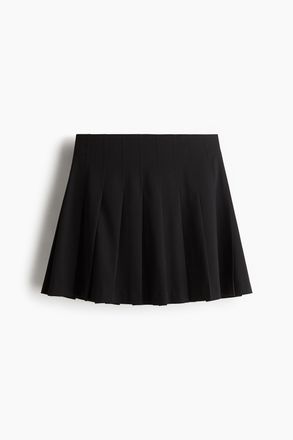 H&M Plissierter Minirock - Schwarz