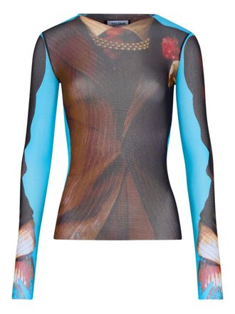 Jean Paul Gaultier Re-editionlong-sleeves top - Brown