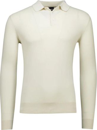 HUGO BOSS Lange Mouw Creme Polo Shirt - Heren - Polos - Beige - XL - Tops