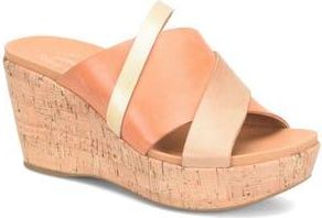 Kork-ease Addie Platform Wedge Slide Sandal in Orange Combo at Nordstrom Rack, Size 11
