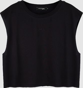 Jeanne Vouland D&eacute;bardeur Lopi Crop Coton Organique Noir