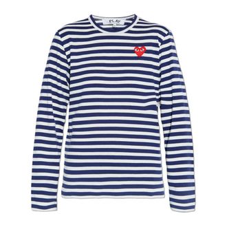 Comme Des Gar&ccedil;ons Top with Stripe Pattern