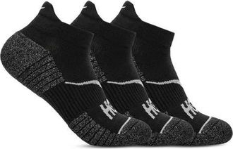 Hoka One One Run 3-Pack No-Show Socks in Black /Black /Black at Nordstrom, Size Large