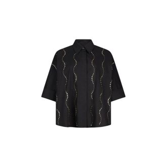 Liu Jo Organza Pocket-Detail Shirt - female - Liu Jo - Shirts - Black - M - Blouses & Shirts