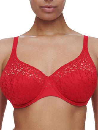 Chantelle Womens Easy Feel Norah Covering Moulded Bra - Red polyamide - Size 34FF