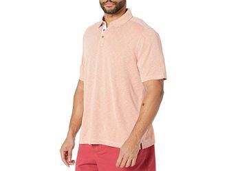 Johnston & Murphy Vintage Slub Polo Mens Clothing Peach : 2XL, Polyester/Modal