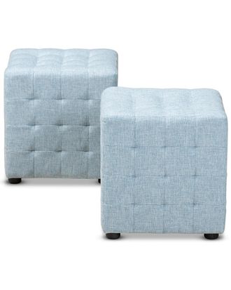 Baxton Studio Dnu Baxton Studio Set Of 2 Elladio Ottomans