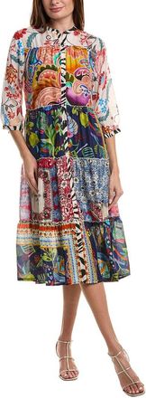 Johnny Was Regia Silk Tiered Dress