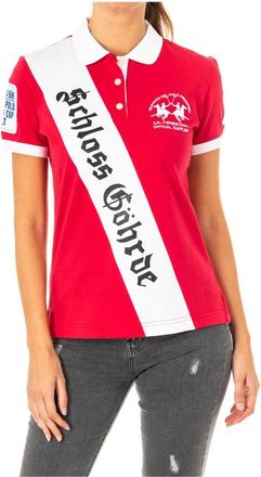 La Martina Polo Shirt met Korte Mouwen - Dames - Polos - Rood - M - Katoen - Tops