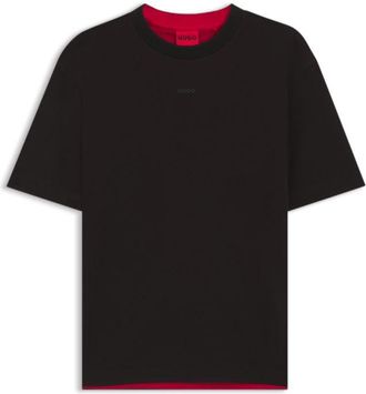 HUGO BOSS Embroidered-logo T-shirt in stretch cotton