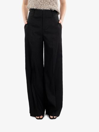 Alysi Pantaloni wide leg neri