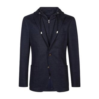 Eleventy MP Pettorina Cappuccio Jacket - male - Eleventy - Blazers - Blue - XL - Jackets