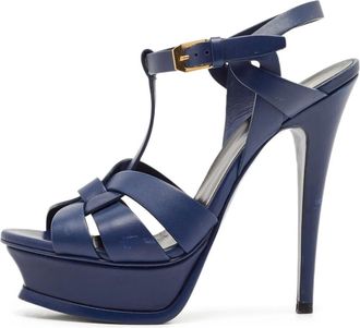 Saint Laurent Sandali Tribute 100mm - Blu