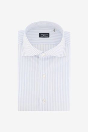 Finamore Gestreiftes lang&auml;rmeliges Hemd aus Baumwolle Edoardo