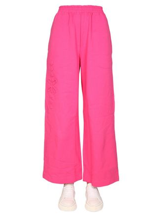 McQ by Alexander McQueen Wide Leg Cotton Joggers - Pink