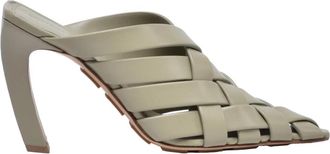 Bottega Veneta Leren Muiltjes met Bananahak - Dames - Muiltjes - Groen - 37 EU - Leer - Schoenen